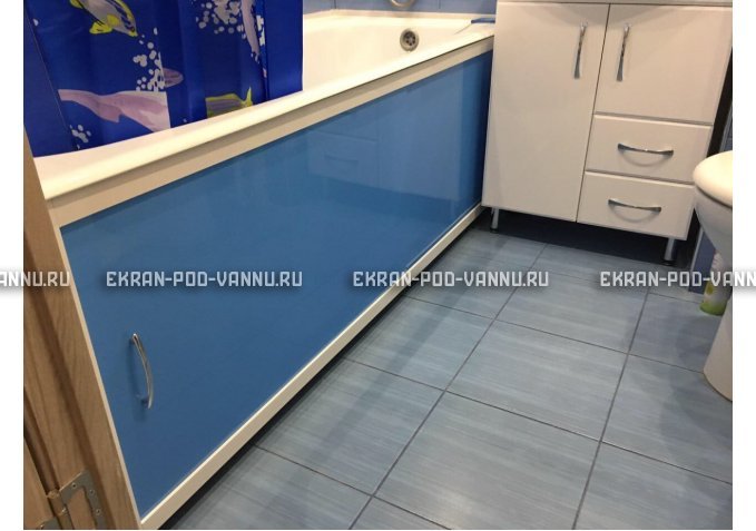 Раздвижной экран EUROPLEX Комфорт голубой – купить по цене 6750 руб. в интернет-магазине в городе Мурманск картинка 3