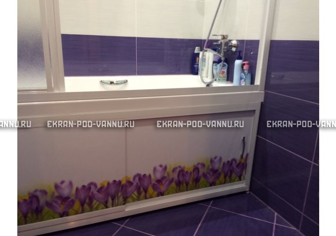 Экран на роликах EUROPLEX  Ирисы – купить по цене 12400 руб. в интернет-магазине в городе Мурманск картинка 3