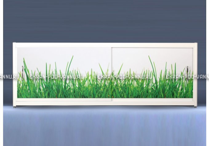 Экран на роликах EUROPLEX Трава – купить по цене 12400 руб. в интернет-магазине в городе Мурманск картинка 1