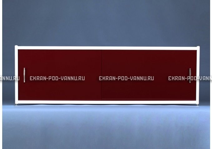 Раздвижной экран EUROPLEX Комфорт бордовый – купить по цене 7150 руб. в интернет-магазине в городе Мурманск картинка 1