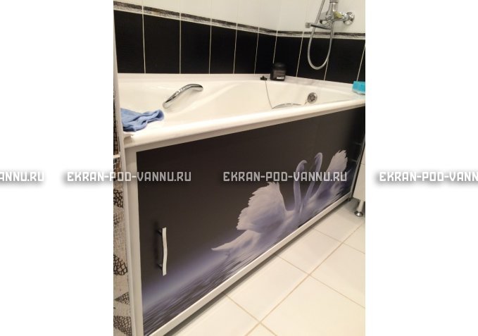 Раздвижной ФОТО экран - Лебеди – купить по цене 8500 руб. в интернет-магазине в городе Мурманск картинка 2