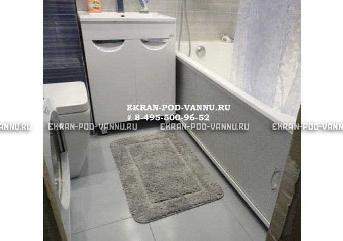 Раздвижной экран EUROPLEX Комфорт Серебро колотый лед – купить по цене 6550 руб. в интернет-магазине в городе Мурманск картинка 2
