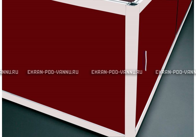 Торцевой экран EUROPLEX Комфорт бордовый – купить по цене 8760 руб. в интернет-магазине в городе Мурманск картинка 1