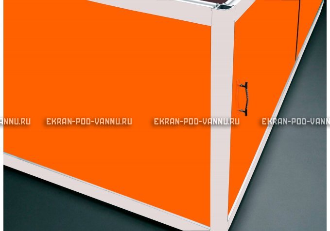 Угловой экран EUROPLEX Комфорт оранжевый – купить по цене 8180 руб. в интернет-магазине в городе Мурманск картинка 1