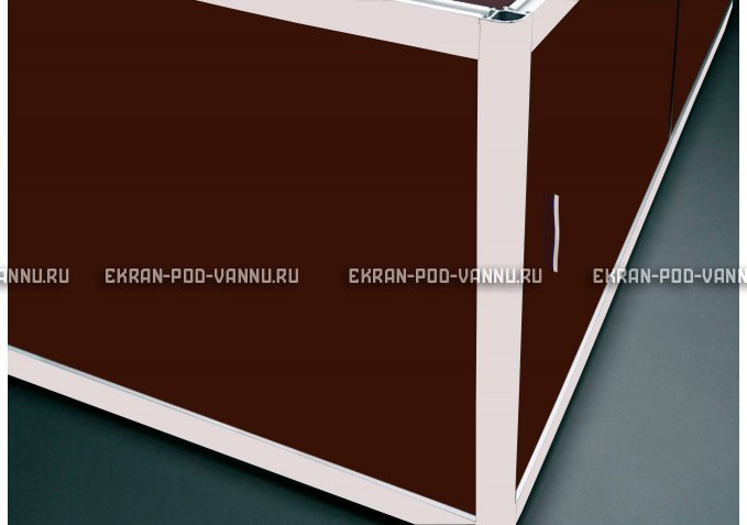 Угловой экран EUROPLEX Комфорт шоколад – купить по цене 8180 руб. в интернет-магазине в городе Мурманск картинка 1
